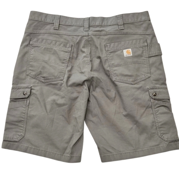 Carhartt Men's Rugged Flex Relaxed Fit Ripstop Cargo Work Short Steel Gray 40 - Picture 3 of 7